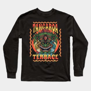 Tangaroa Terrace Tropical Bar and Grill California Distressed look Design Long Sleeve T-Shirt